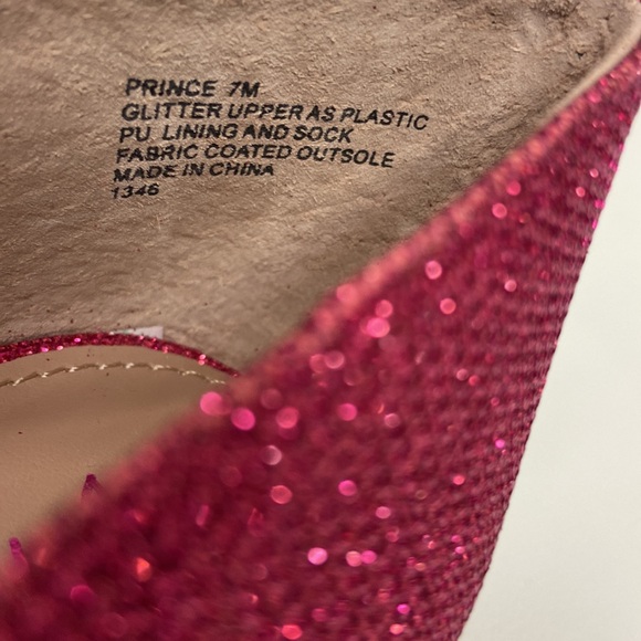 NWT Betsey Johnson Valentines Pink Glitter Stiletto Heels big bow size 7 NIB - Picture 9 of 15